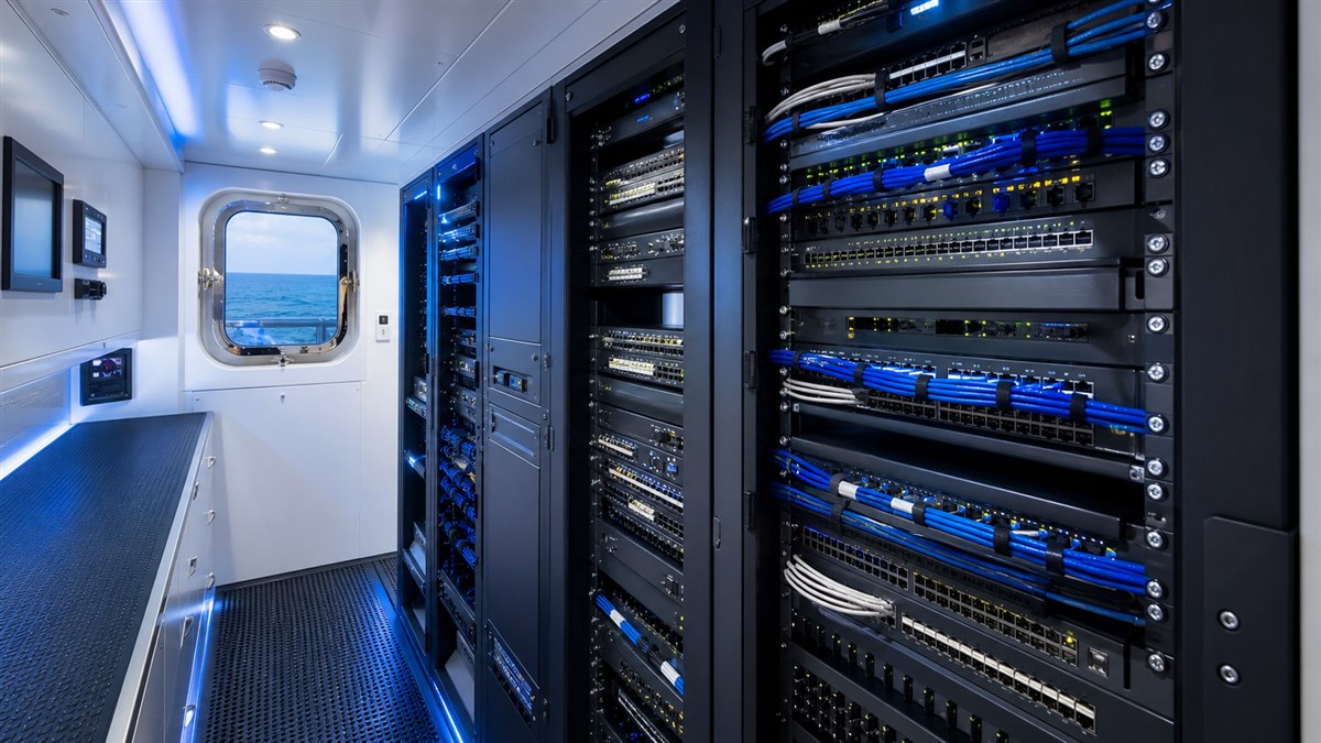 Secure yacht network and connectivity infrastructure